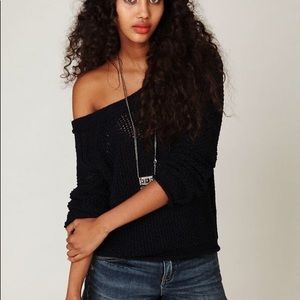 Free People Marled Yarn Pullover L